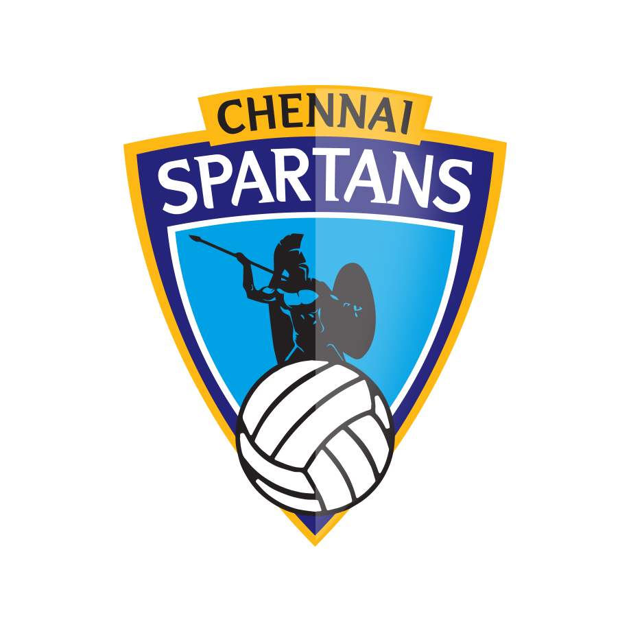 Brand identity design for Chennai Spartans Pro Volleyvall League Team