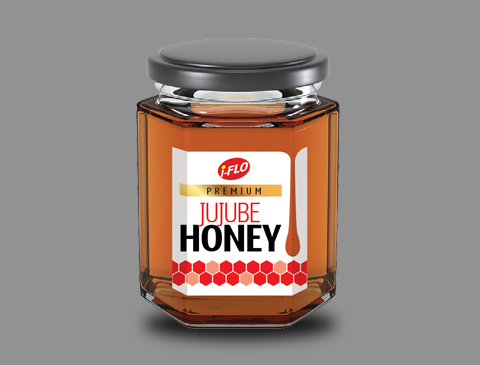Product label design for iFlo Honey