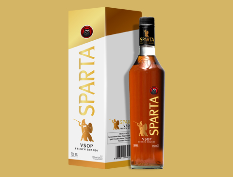 Branding and packaging design for Sparta Brandy